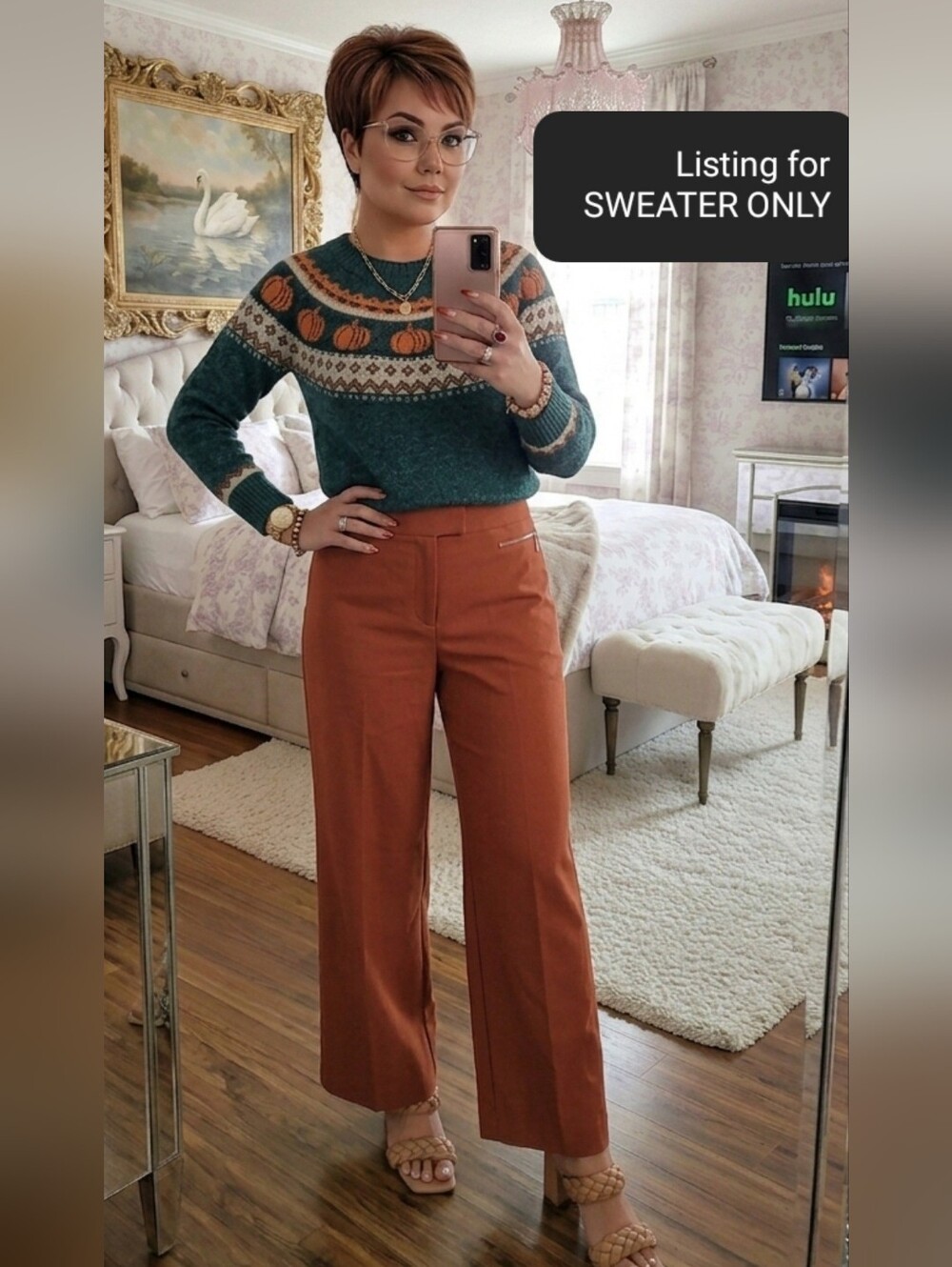 Fair isle pumpkin sweater